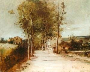 Mihaly Munkacsy - Avenue with One Story House 1882