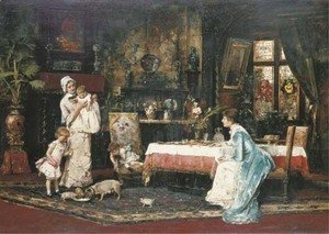 Mihaly Munkacsy - The Two Families