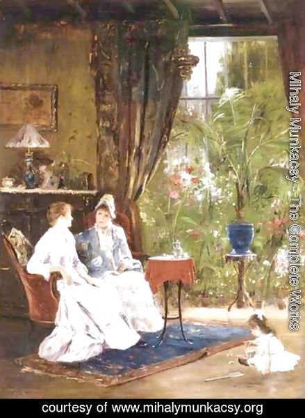 Mihaly Munkacsy - In The Conservatory