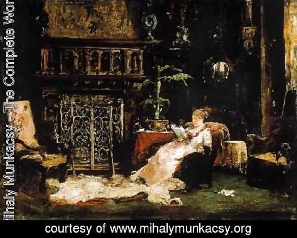 Mihaly Munkacsy - Paris Saloon (Wife of the Artist)