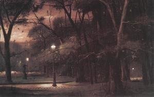 Mihaly Munkacsy - Park Monceau at Night (A Parc Monceau ejjel)  1895
