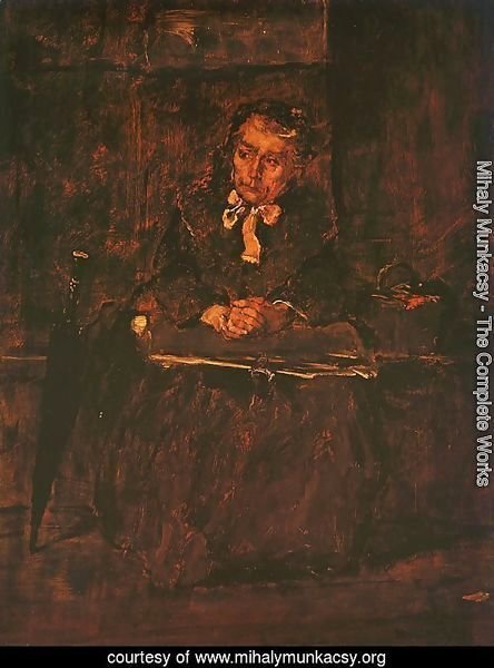 Seated Old Woman- Study for "The Pawnbroker's Shop" (Ulo oregasszony - Tanulmany a zaloghaz cimu kephez)  1873