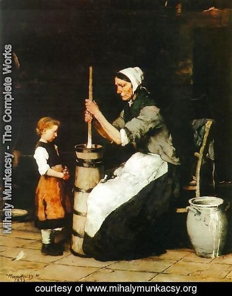 Mihaly Munkacsy - Woman Churning (Kopulo asszony)  1872-73