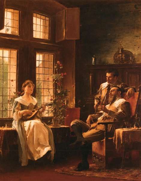 A Tender Chord by Mihaly Munkacsy