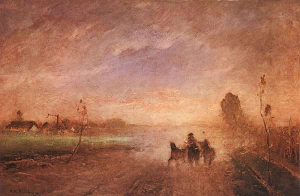 Dusty Road I (Poros ut I)  1874 by Mihaly Munkacsy