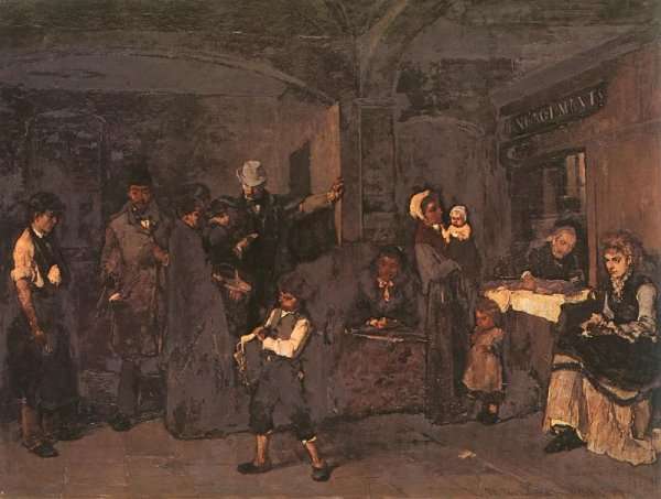 The Pawnbroker's Shop (Zaloghaz)  1874 by Mihaly Munkacsy