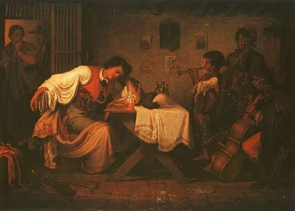 Woebegone Highwayman (Busulo Betyar)  1865 by Mihaly Munkacsy