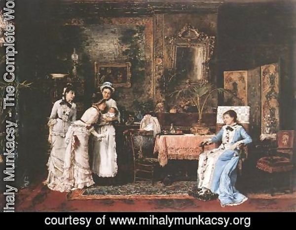 Mihaly Munkacsy - Baby's Visitors