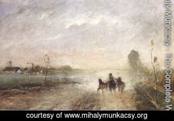 Mihaly Munkacsy - Dusty Country Road I 1874