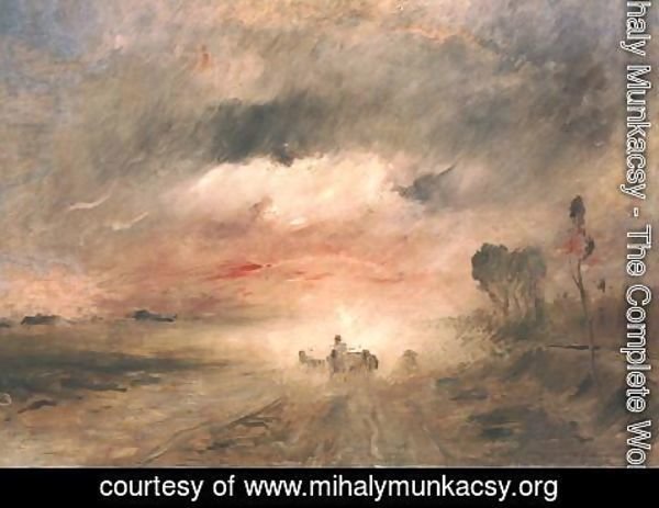 Mihaly Munkacsy - Dusty Country Road II 1883