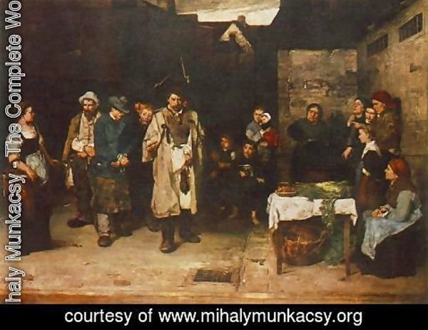 Mihaly Munkacsy - Tramps at Night 1872 73