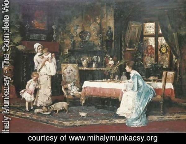 Mihaly Munkacsy - The Two Families