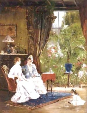 Mihaly Munkacsy - In The Conservatory