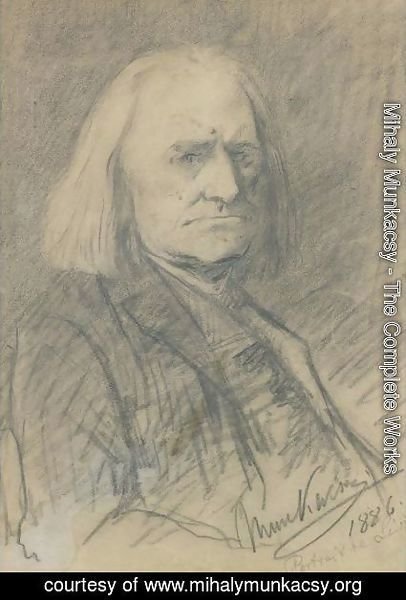 Mihaly Munkacsy - Portrait Of Franz Liszt