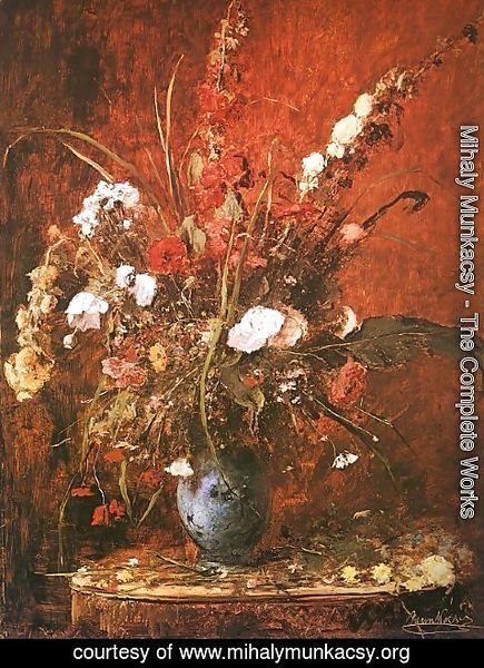 Mihaly Munkacsy - Large Flower-piece (Nagy viragcsendelet)  1881