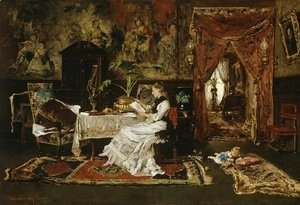 Mihaly Munkacsy - Paris Interior (Parizsi szobabelso) 1877