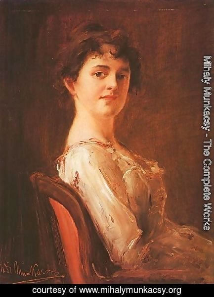 Mihaly Munkacsy - Portrait of a Woman (Noi arckep)  1885