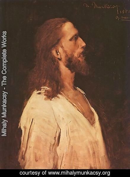 Mihaly Munkacsy - Study for "Christ before Pilate" (Tanulmany a Krisztus Pilatus elott cimu kephez)  1880