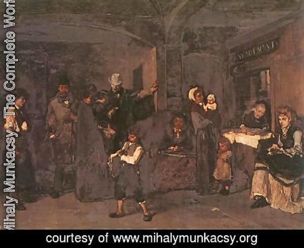 Mihaly Munkacsy - The Pawnbroker's Shop (Zaloghaz)  1874
