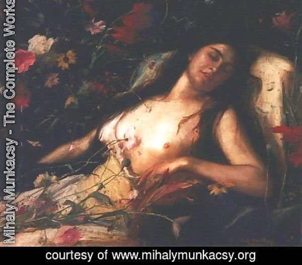 Mihaly Munkacsy - The Sacrifice of Flowers (A viragok aldozata)  1896